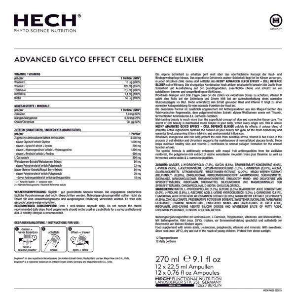 HECH ADVANCED GLYCO EFFECT CELL DEFENCE ELIXIER